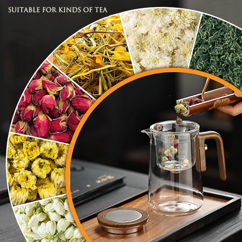 600ml/20.3oz (20.3oz) Tea Pot- Magic Witchcraft Enchanted Glass Teapot with Strainer, Tea Innovative Water Separation