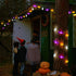 UZKEW 16.4FT 30 8 Halloween String Lights, LED Pumpkin Bat Ghost Battery Operated Orange and Purple Lights Strobe