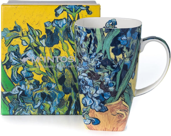 McIntosh Vincent Van Gogh Irises Fine Bone China Grande Mug, 19.6 oz, Gift Box