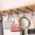 Under Cabinet Mug Hooks, 3 Pieces Mug Holder Rack with 12 Hooks, Display Hanging Storage for Mugs/Coffee Cups, Black