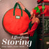 Handy Christmas Wreath Storage Bag - 2-PACK, Durable Tarp Material with Zipper, Ideal for Holiday Organization