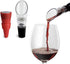 TenTen Labs Wine Aerator Pourer and Stopper (2-pack) - Wine Saver and Re-corker, Gift Box Included (Red)