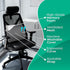 Dromere Lumbar Support Pillow for Office Chair, Ergonomic Memory Foam Back Cushion with Adjustable Straps