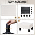 BRIAN & DANY Small Foot Stool Ottoman, Footstool with Legs, Teddy Velvet Foot Rest for Living Room, Bedroom and Office