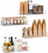 Yieach 4 Pack Clear Spice Rack Wall Mount with Adhesive,11.5L x 3.6W,Stick on