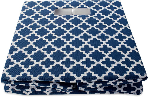 DII Hard Sided Collapsible Fabric Storage Container, 13x13x13, for Nursery, Offices, & Home Organization, Nautical Blue