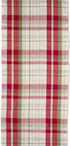 DII Orchard Plaid Collection Table Runner, 14x108, Taupe/Red Linen Tabletop Essentials