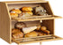 Countertop BMOSU Farmhouse Bread Box for Kitchen Bread box Double Layer Bamboo Wooden Extra Large Capacity Bin Kitchen