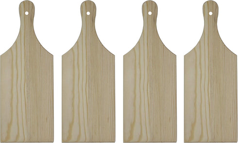 Package of 4 Unfinished Mini Wooden Cutting Boards for Crafting and Decorating
