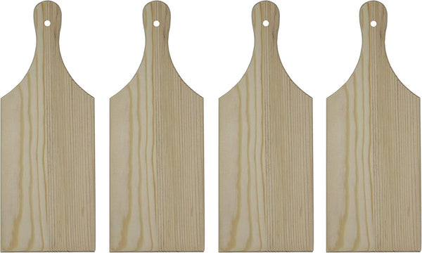 Package of 4 Unfinished Mini Wooden Cutting Boards for Crafting and Decorating