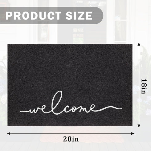 Welcome Mats for Front Door, Non-Slip Doormat for Easy Clean Entrance Mats for Home, Patio, High Traffic Areas