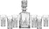 Godinger Mini Whiskey Decanter and Shot Glasses Barware Set - 10oz Decanter for Scotch, Wine or Vodka - Dublin