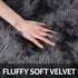 Hutha 6x9 Large Area Rugs for Living Room, Super Soft Fluffy Modern Bedroom Rug, Tie-Dyed Dark Grey Indoor Shag Fuzzy