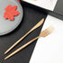 JASHII 6-Piece Rose Gold Flatware Set, 18/10 Stainless Steel Copper Cutlery, Modern Satin Finish, Best Gift