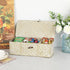 Hipiwe Seagrass Storage Basket Bin 3 Sections Hand-Woven Wicker Basket with Lid Bathroom Basket Toilet Tank Basket Holder for Organize Snack Tissue Toilet Paper, Whitewash by Hipiwe