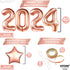 KatchOn Rose Gold 2025 Balloons - Giant 40 Inch Graduation Decorations, Class of 2025 Balloons