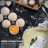 Flexzion Ceramic Egg Holder for Fridge, 6 Cups Egg Tray, Decorative Serving Dish for Kitchen Storage