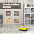 Carpet Sweeper Manual Push with Horsehair Brush, Non Electric Floor Roller Broom for Pet Hair