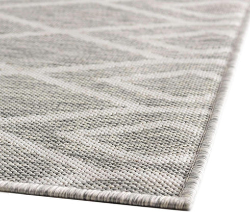 Jill Zarin Outdoor Collection Area Rug, Turks and Caicos, 2' 2" x 3' Rectangle, Gray Cream/Cream