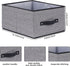 Clothing Storage Bins, 16.1 × 9.8 × 6.5 inches Closet Bin with Handles, Foldable Fabric Containers for Organizing