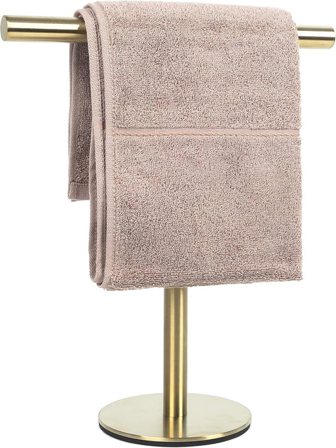 SUS304 Stainless Steel T-Shape Hand Towel Holder Stand for Bathroom, Kitchen or Vanity Countertop