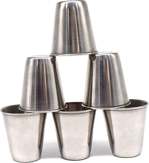 AUEAR 6 Pack 2.3 Oz Stainless Steel Shot Glass, Espresso Cups for Bar Home Restaurant
