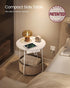 ULET228W01 VASAGLE LILEA Collection - Side Table with Charging Station, Round End Table with Fabric Basket, Nightstand