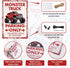 4 Pcs Monster Truck Parking Only Wall Decor for Boys, Monster Jam Only Violators Will Be Smashed Wall Room Door Signs