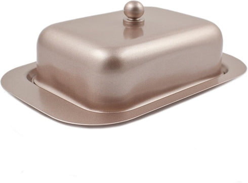 Zoie + Chloe Stainless Steel Butter Dish with Easy to Hold Lid