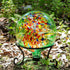 Folytiy 10 12 inch 5-inch (8 inch, Wrought Iron Metal Gazing Ball Stand for or Garden Gazing Globes Plant Birdbath Bowl