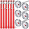 6 Pcs Stainless Steel Kitchen Thermometer, 5 Inch Long Stem, 1 Inch Dial for Milk Frothing, Food, BBQ Cooking