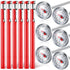 6 Pcs Stainless Steel Kitchen Thermometer, 5 Inch Long Stem, 1 Inch Dial for Milk Frothing, Food, BBQ Cooking
