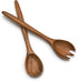 Lipper International Acacia Oblong Salad Servers, One Pair, 12" Long