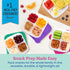 Bentgo Easyboxes 8-Piece Set - 4-Compartment Snack Containers with 4 Trays & 4 Lids, BPA-Free (Brights)