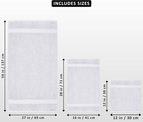 8 Set 100% 2 2 4 Utopia Towels Piece Luxury Towel Majestic Plush, Super Absorbent & Quicker-to-Dry, Thick Ring Spun