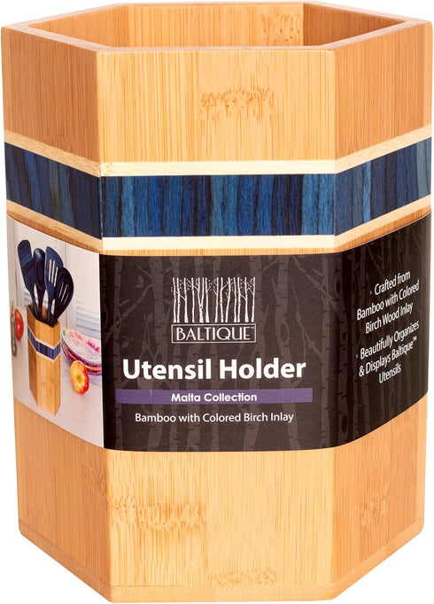 Baltique Malta Collection Large Kitchen Utensil Holder, Cooking Utensil Crock for Countertop