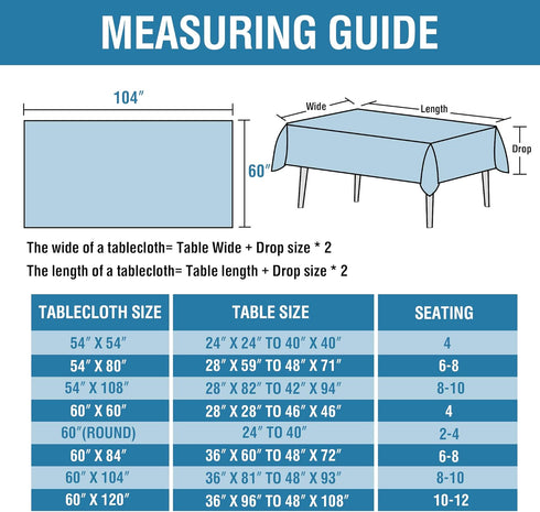 H.VERSAILTEX Linen Textured Table Cloths, 60 x 104 Inch Premium Solid Tablecloth, Waterproof, Ink Blue