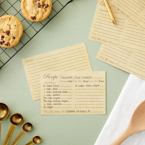 Juvale 60-Pack Recipe Cards Double Sided, Bulk Pack Thick Vintage Index Cards 4x6 for Cooking, Baking and Kitchen Organization, Restaurants, Cafes, Diners, Recipes by Juvale