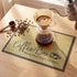Set 2, Artoid Mode Coffee Bar Mat of Plastic Vinyl Washable Woven Non-Slip Table Mats for Coffee Machine Decor