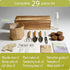 5 Herb Garden Kit with Wooden Box - Including Basil, Thyme, Parsley, Rosemary, Mint - Windowsill Herb Garden