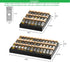 Organizer,3-Tier Insert/Countertop included)-3Tier,2packs/Black Expandable Metal Spice Drawer Slanted Seasoning Jars