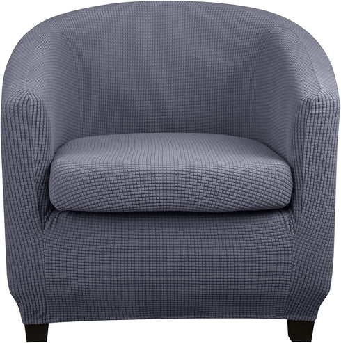 Lellen Club Chair Slipcover with Seat Cushion Cover Round Tub Accent Armchair