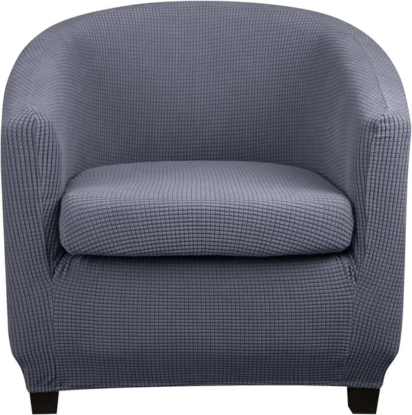 Lellen Club Chair Slipcover with Seat Cushion Cover Round Tub Accent Armchair