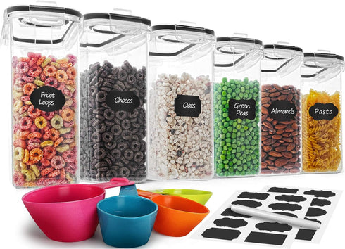 Cereal Container Set, MCIRCO Airtight Food Storage Containers ((4L /135.2oz) Set of