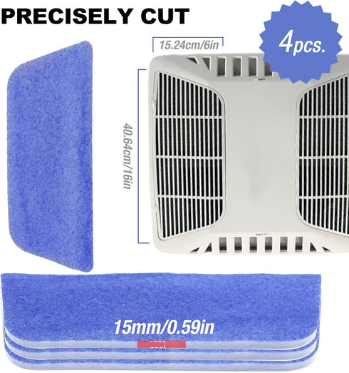 4 Pcs RV Air Conditioner Filters, MERV 6 Rating Air Filter (6 * 16 * 0.59)