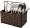 GRANNY SAYS Wicker Utensil Holder Organizer with Handle, Flatware Caddy for Kitchen, Holds Forks, Knives, Spoons,