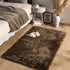 3 5 Ashler Faux Fur Rug - Fluffy Shaggy Area Rug, Ultra Soft x Feet Sheepskin Fur, Dark Coffee Fuzzy Machine Washable
