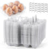 HANSGO 60 PCS 6 Count Plastic Egg Cartons Bulk, with 60PCS Date
