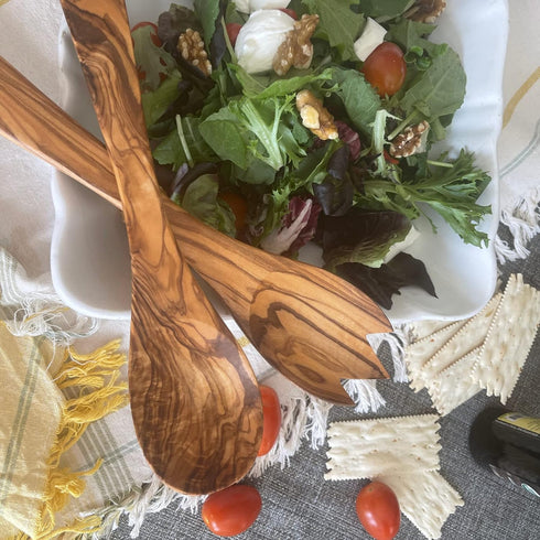 Handmade Olive Wood Utensil Set (Spoon & Spork)