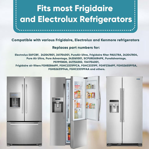 Omaeon Refrigerator Filters Compatible with 242047804 Frigidaire AIR Filter - PureAir Ultra, 4 pc Replacement